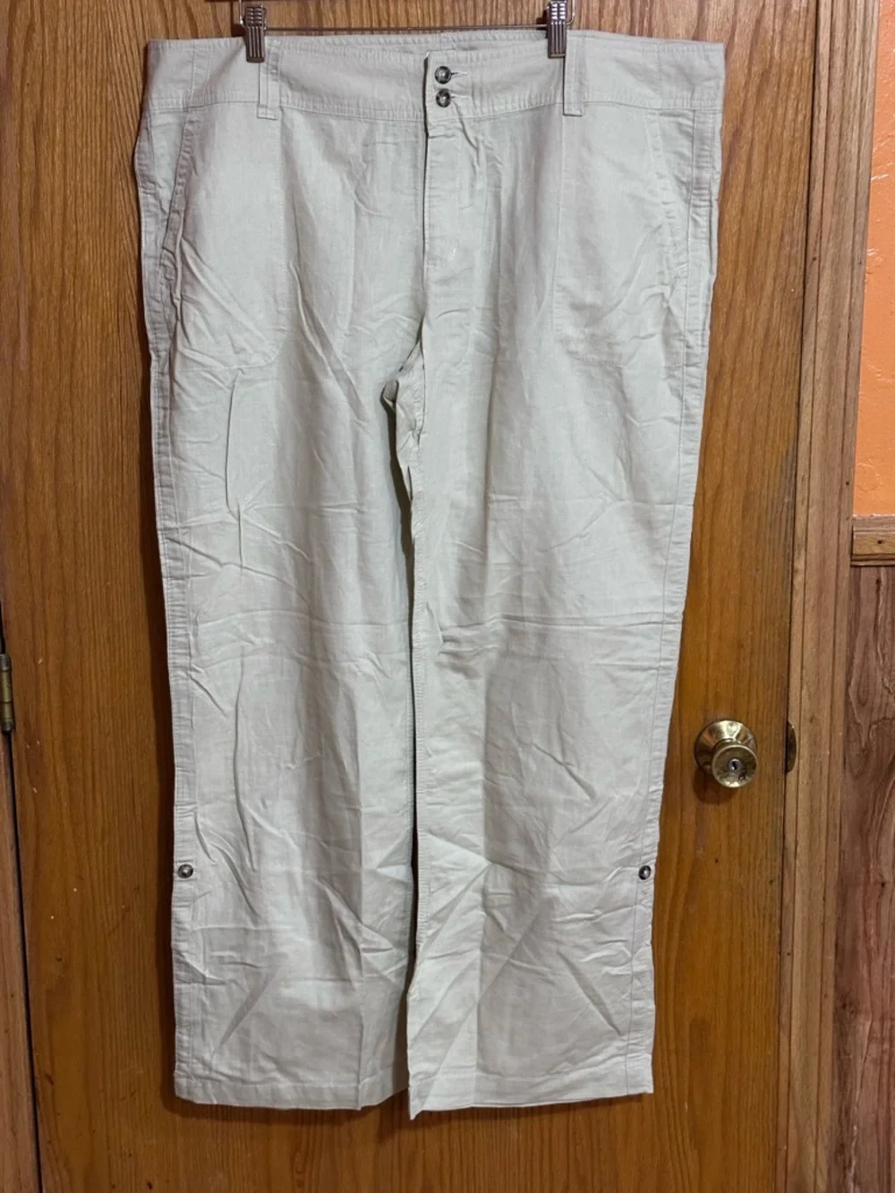 GAP women’s sz 20 Casual Cream Pants - Lightweight Straight‎ Leg